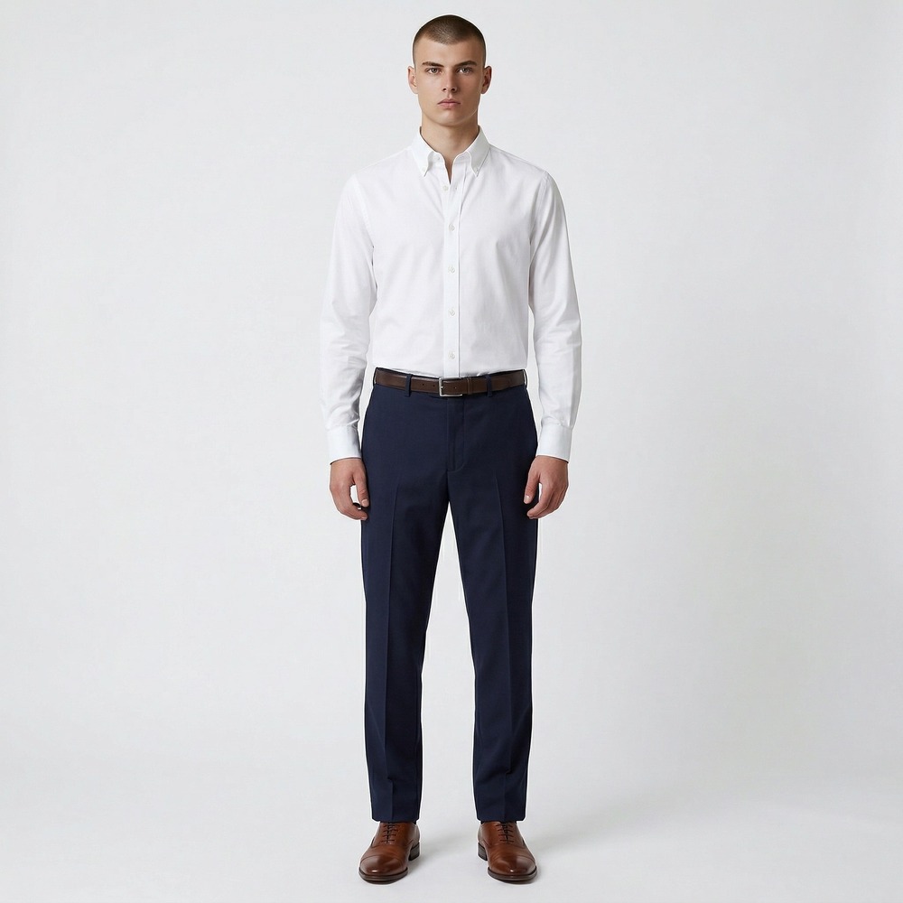 D&G Dolce & Gabbana Dress Pants Men 38/52 Navy Blue Viscose Blend Made‎ Italy